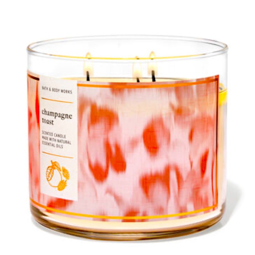 B&BW Champagne Toast 3-Wick Candle, New in Box